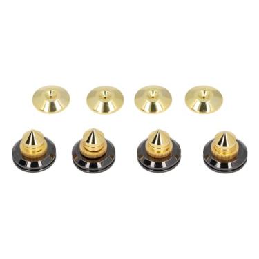 Imagem de Absorvedor de Graves, Pés de Isolamento HiFi de Alumínio para Plataforma Giratória Amplificador de CD DVD Subwoofer, Melhor Amortecedor de Vibração Com Tapete de Borracha