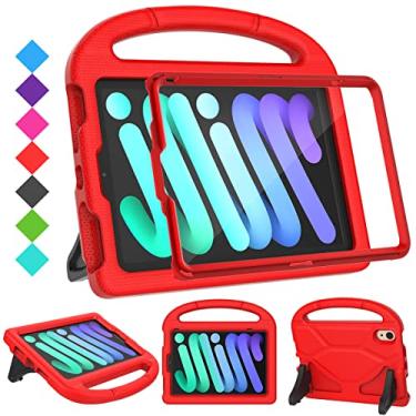 Imagem de SUPLIK Capa infantil para iPad mini 7 (A17 Pro) 2024 e iPad mini 6 (A15) 2021, iPad mini de 8,3 polegadas 6ª/7ª geração com protetor de tela, capa infantil durável à prova de choque com suporte