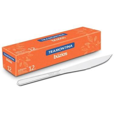 Imagem de Kit 12 Facas Tramontina para Churrasco 4 Búzios de Aço Inox Tramontina