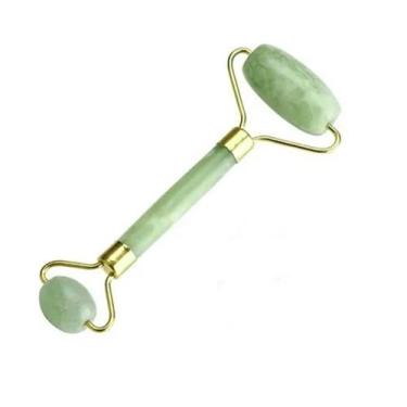 Imagem de Rolo Massageador Facial Pedra Natural De Jade Anti Rugas - Top Total, 