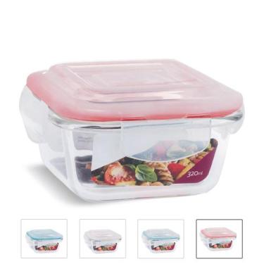 Imagem de Pote Vidro Hermético Tampa Plástico Marmita Fitness Mantimentos Papinh