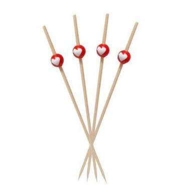 Imagem de Espetinho Coração Bolinha Plástico Decorativo Festa Drink - Oriental