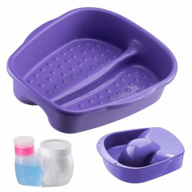 Imagem de Kit Manicure e Pedicure Tigela mão + Bacia Pés + Porta acetona e algod