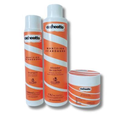 Imagem de Kit Cachos com Shampoo, Máscara e Ativador de Manteiga de Abóbora Cach