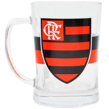 Imagem de Caneca De Vidro Gigante 660Ml - Flamengo - Mileno, Vidro, 660 ml, Únic