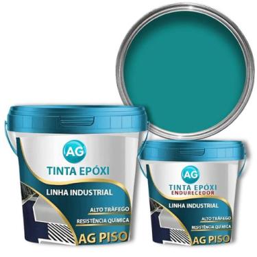 Imagem de Tinta Epoxi Industrial Azul Turquesa AG - RAL5018 - Resinas ag, 6KG
