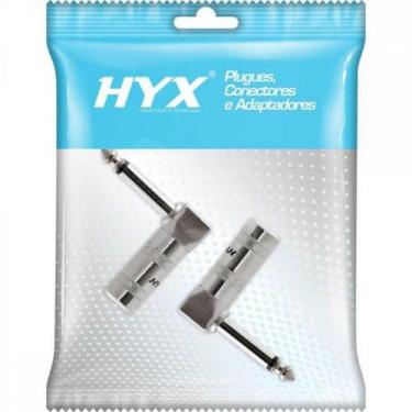 Imagem de Conector P10 Mono 90º Niquelado HJ029M HYX - PCT / 2