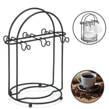 Imagem de Suporte Organizador Para Xícaras E Pires Aço Inox Cozinha - Arthi