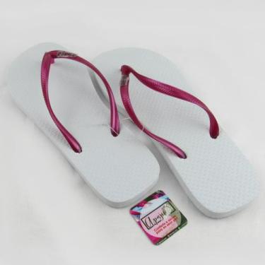 Imagem de 10 pares de chinelos de borrachas tipo Havaiana - Apaju, Branco, Tira 