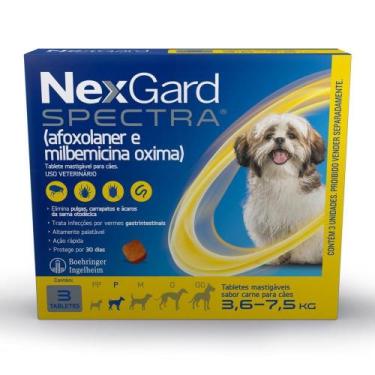 Imagem de NexGard Spectra Anti Pulgas e Carrapatos para Cães de 3,6 a 7,5kg 3 Ta