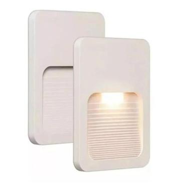 Imagem de 2 Balizador Ip65 Led 2w Branco Quente 3000k Parede Escada Sobrepor - C