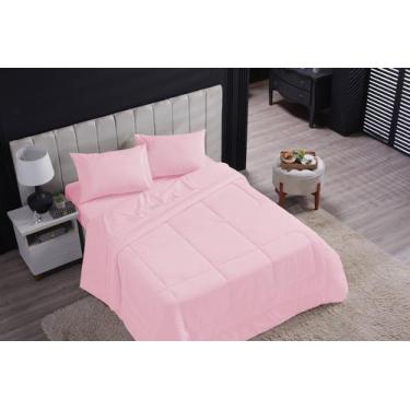 Imagem de Edredom casal avulso liso para cama box 200 fios 100% algodão - LF ENX