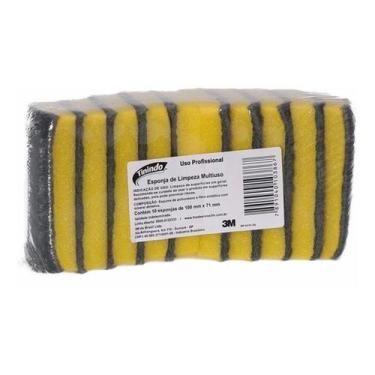Imagem de Caixa Com 100 Unindades Esponja Tinindo Multiuso 3m