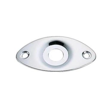 Imagem de Plate para Jack Canoa Oval Relevo Cromada Dolphin