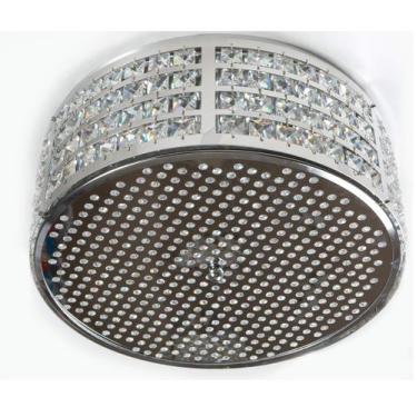 Imagem de Plafon Sobrepor Redondo Cromado Cristal 40CM 4xG9 - D&D Iluminação