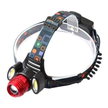 Imagem de Farol Lanterna Cabeça Bike 3 Focos Led Recarregável T6 720 recomendo