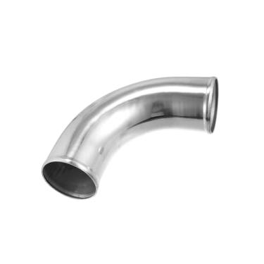 Imagem de Partuto OD 8.9 cm 89 mm Comprimento da perna 10.1 cm 100mm Tubo intercooler tubo de liga de alumínio curva 90 graus cotovelo tubo de admissão de ar tom prateado para substituição de carro