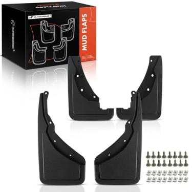 Imagem de A-Premium Protetores contra respingos de lama adequados para Ford Bronco Sport 2023-2021 [caminhão de 4 portas], sem necessidade de perfuração, serve para base, bancos externos, Badlands, Big Bend e mais, preto resistente, conjunto dianteiro e traseiro, 4 peças