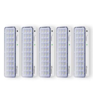 Imagem de Kit 05 Luminárias de Emergência Led Intelbrás Autônoma Lea 31 com 30 L