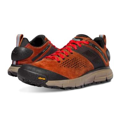 Imagem de Danner Tênis de caminhada masculino Trail 2650 – camurça durável, tecido leve com forro de malha respirável, palmilha Ortholite e sola de tração vibram, Marrom/vermelho, 9