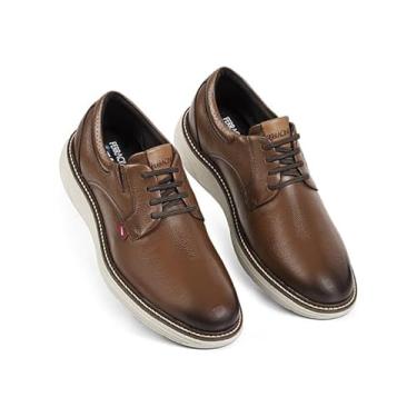 Imagem de Ferracini, SAPATO MASCULINO FERRACINI FULL 4565-696J EM COURO E ELÁSTICO Cor:Dallas Havana;Tamanho:43