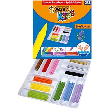 Imagem de Bic Giz de cera para colorir Plastidecor infantil - cores sortidas, classe de 288