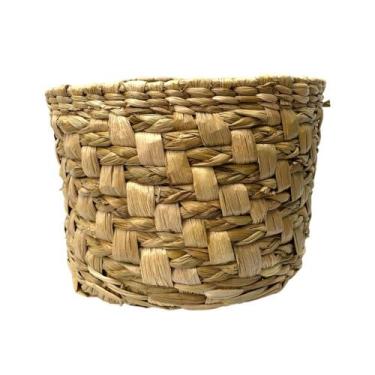 Imagem de Cesto De Taboa Trançada Redondo Cachepô Bola Ref 999 - Inspira Flora