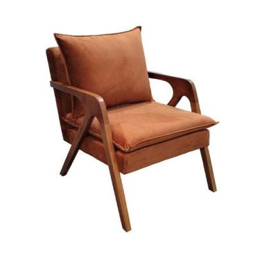 Imagem de Poltrona decorativa Monalisa Luxo Dora Bela, 0126 Ferrugem