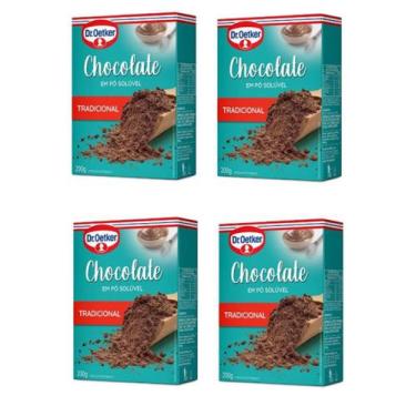 Imagem de 4un Chocolate em Pó Solúvel Tradicional 200g - Dr. Oetker