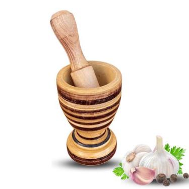 Imagem de Pilão em Madeira Com Socador Sudeste Rústico