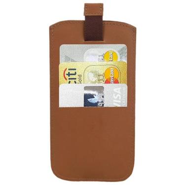 Imagem de Capa Couro Legítimo Com Puxador E Porta Cartão Para Calculadora Hp12c 