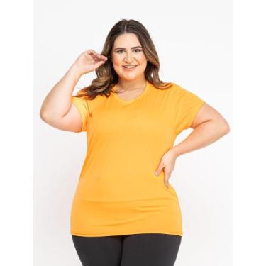 Imagem de Camiseta Feminina Dry Fit Plus Size - DCR, Laranja neon, G