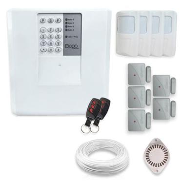 Imagem de Kit Alarme Residencial Bopo 9 Sensores Sem Fio e Discadora - Bopo Elet