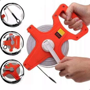 Imagem de Trena De 50 Metros Fita De Fibra De Vidro Aberta 50M X 14Mm - Tesla St