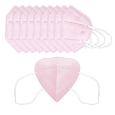 Imagem de 10x Máscara KN95 Rosa Clip Nasal bfe 95% Respirador - AC&DC