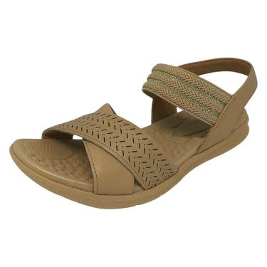 Imagem de Sandália Feminina Rasteira Facil Calce Conforto Usaflex