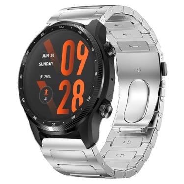 Imagem de Pulseiras de metal de aço inoxidável sólido de 22 mm e 24 mm compatíveis com Ticwatch Pro 5 Enduro, Pro 5, Pro 3 Ultra BT/LTE, Pro, Pro S, Pro 4G, E2, S2