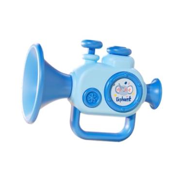 Imagem de YIJU Brinquedo de apito para crianças, brinquedo musical em forma de trompete, prêmio de sala de aula, brinquedo de desenvolvimento sensorial, fabricantes , Azul