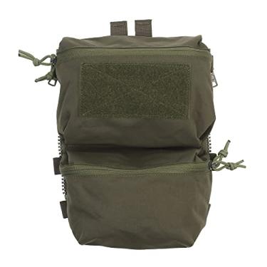 Imagem de GYDEHUTJ Mochila tática adaptável ao painel traseiro com bolsa dupla para colete de airsoft tático de caça MOLLE, RG, tamanho �nico