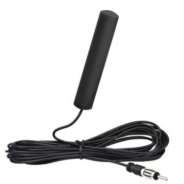 Imagem de Antena de rádio para carros, caminhões, trailers, SUV -AM FM Antena de rádio, antena de para-brisa oculta com plugue DIN, antena de patch oculta de montagem adesiva para veículo, carro, caminhão,