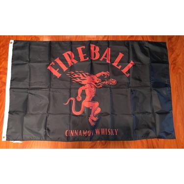 Imagem de Kunpen Fireball 9,5 cm x 1,5 m bandeira canela uísque homem placa de decoração de parede bar