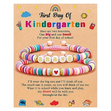 Imagem de UPROMI First Day of Prek/Kindergarten/1st Grade/2nd Grade Presente, Back to School Bracelet Mommy and Me, Sem pedras preciosas