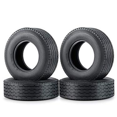 Imagem de RC-Hub 4pcs RC Rubber Tires 28mm RC Tires for 1/14 Tamiya Wheel Rim RC Crawler Car