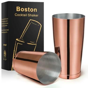 Imagem de Coqueteleira Boston de aço inoxidável – 2 peças de 510 g e 800 ml – CTSK0013 (cobre)