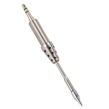 Imagem de Substituição Ponta de Solda, Ponta de Ferro de Solda Modelo TS80 Substituição Cabeça de Solda Resistente a Altas Temperaturas para Material de Liga de Alumínio, Ferramentas