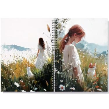 Imagem de Zaycca Spiral Journal Notebook,160 Pages,B5 Vibrant Oil Painting Spiral Notebook: Harmony of Furry Friends