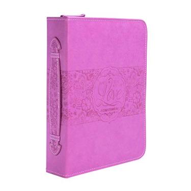 Imagem de Divinity Boutique Capa para relatório de negócios da Bíblia (25682) serve para bíblias de até 23 cm x 15,8 cm x 3,1 cm, rosa, grande