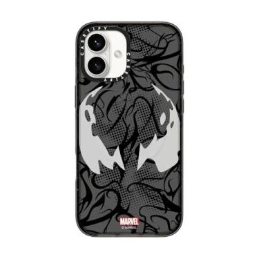 Imagem de CASETiFY Capa Impact para iPhone 16 Plus [Spider-Man Co-Lab / Proteção contra quedas de 2,5 metros/Compatível com Magsafe] - Máscara Venom - Preto Transparente