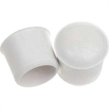 Imagem de Ponteira Cadeira Forsan Borracha Branca 1.1/4'' 20Pecas 0056B, Branco