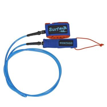 Imagem de Coleira de prancha de surf reta premium corda de perna SUP 6/7/8/2,7 m para qualquer prancha de surf, longboard, paddleboard e shortboard (azul - 2,8 m)